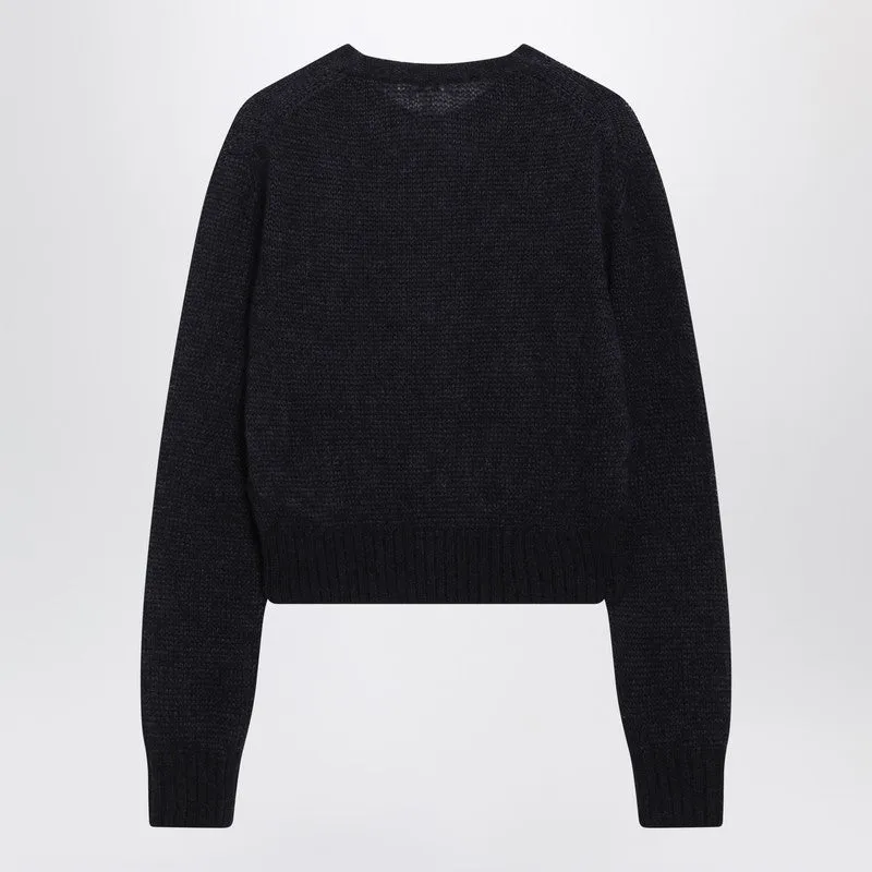 Navy Blue Alpaca-Blend Sweater sold by Wanan Luxury product image thumbnail 2
