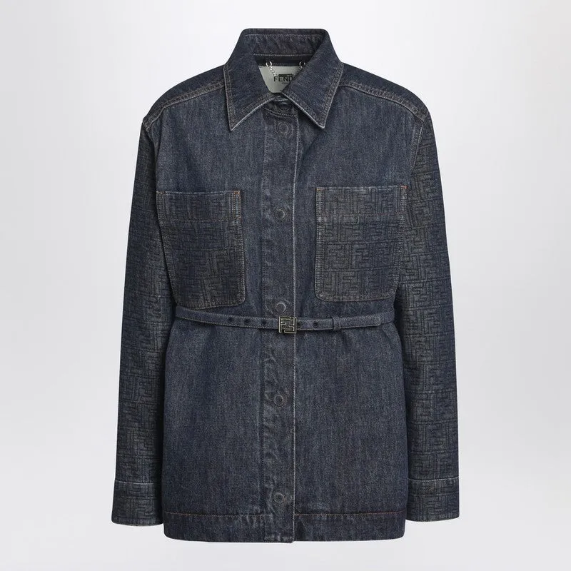 Go-To Jacket In Dark Blue Denim sold by Wanan Luxury