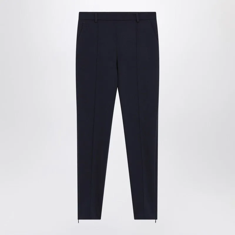 Slim Blue Wool Trousers sold by Wanan Luxury