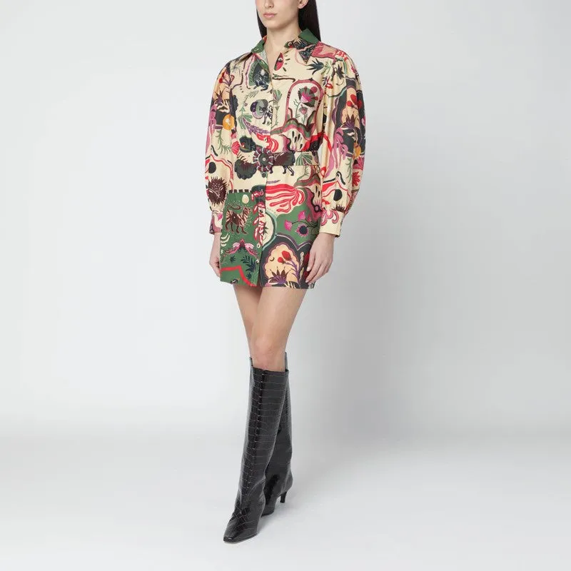 Short Multicolour Dress With Matching Belt sold by Wanan Luxury