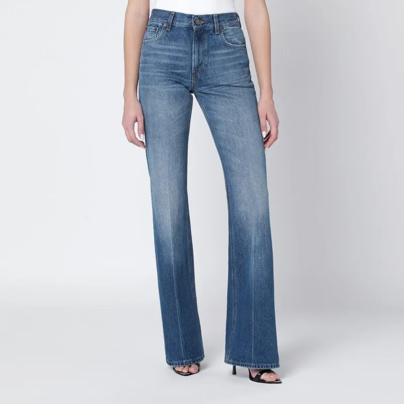 Flora Flared Blue Jeans sold by Wanan Luxury