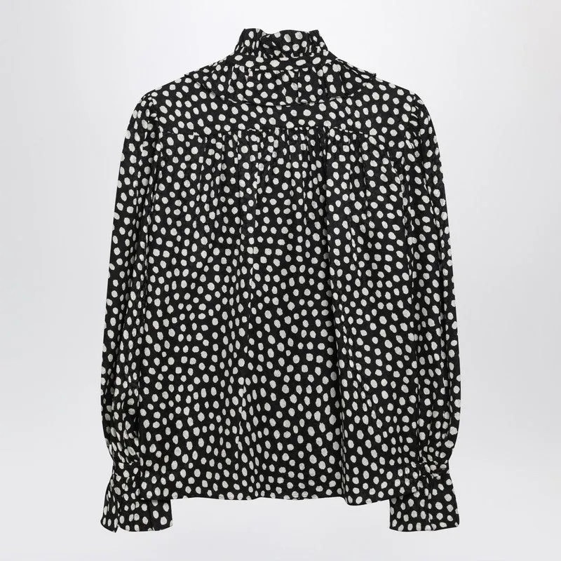 Polka-Dot Silk Blouse sold by Wanan Luxury product image thumbnail 2