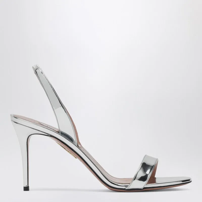 So Nude 85 Silver Sandals sold by Wanan Luxury