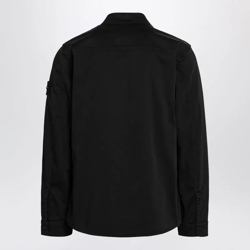 Black Zip-Up Overshirt sold by Wanan Luxury product image thumbnail 2