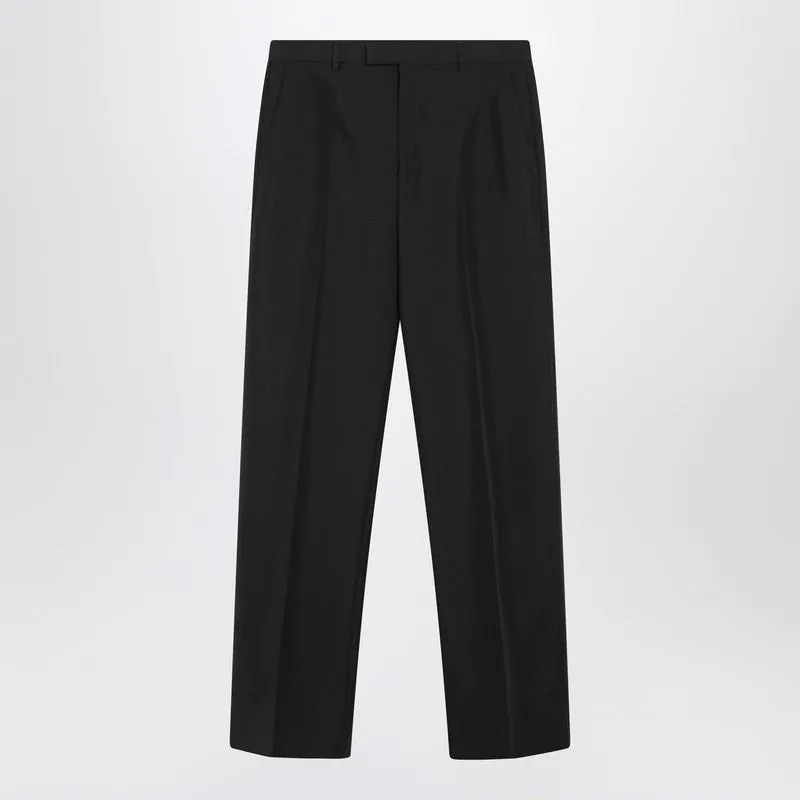 Black Trousers In Technical Panama sold by Wanan Luxury