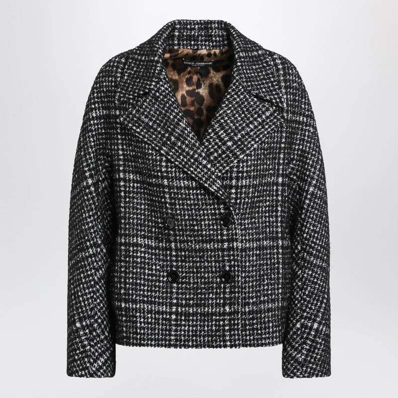 Black/White Houndstooth Jacket sold by Wanan Luxury