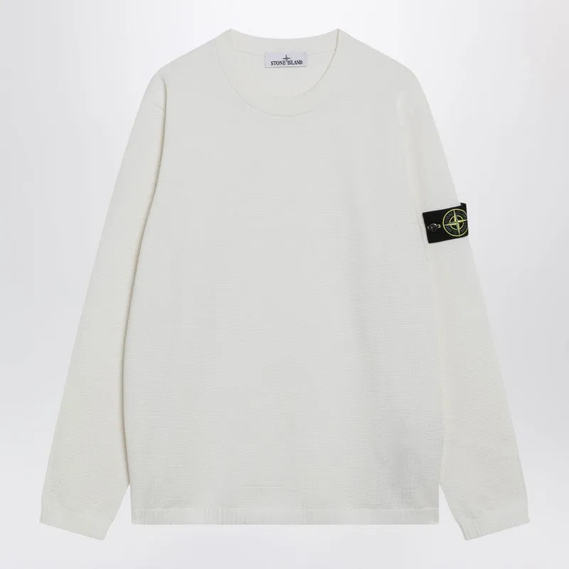Ivory Sweater With Loose Fit made by Stone Island