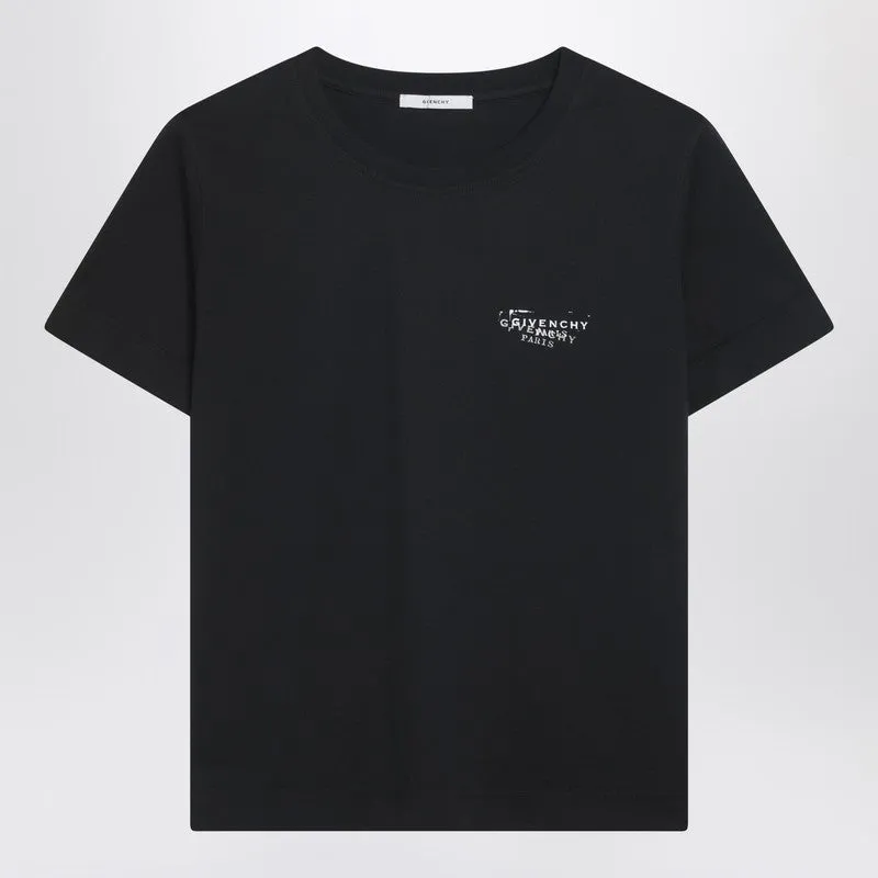 Black T-Shirt With Givenchy Stamp Print sold by Wanan Luxury