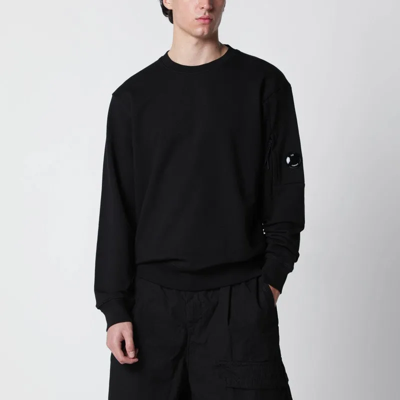 Black Cotton Crew-Neck Sweatshirt sold by Wanan Luxury