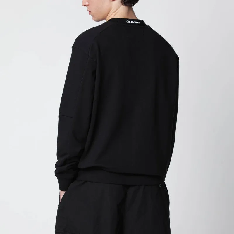 Black Cotton Crew-Neck Sweatshirt sold by Wanan Luxury product image thumbnail 2
