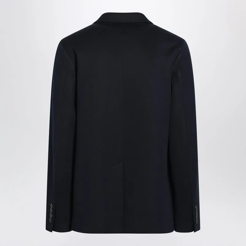 Blue Single-Breasted Cotton Jersey Jacket sold by Wanan Luxury product image thumbnail 2