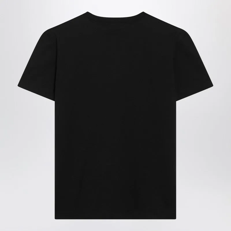 Black Jersey T-Shirt With Embroidery sold by Wanan Luxury product image thumbnail 2