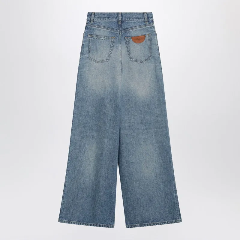 High-Waisted Wide-Leg Dream Blue Jeans sold by Wanan Luxury product image thumbnail 2