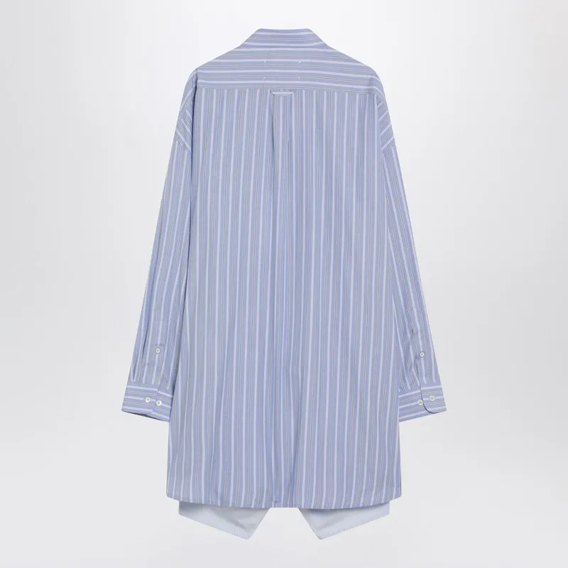 Light Blue Striped Shirtdress sold by Wanan Luxury product image thumbnail 2
