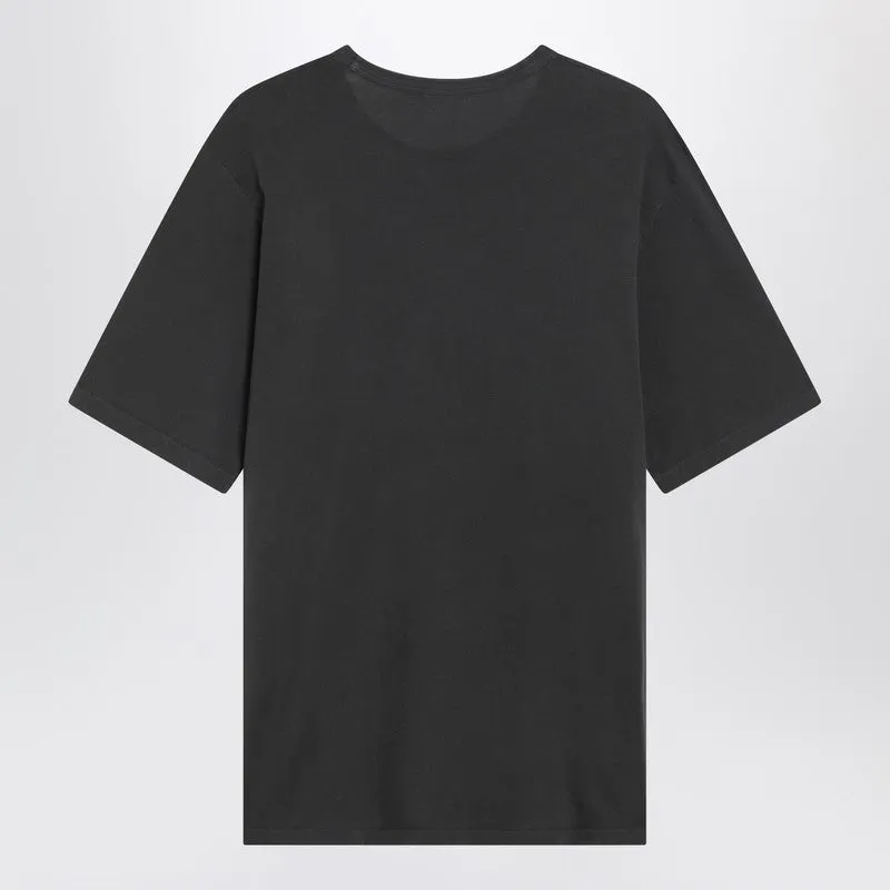 Black Washed Cotton T-Shirt sold by Wanan Luxury product image thumbnail 2