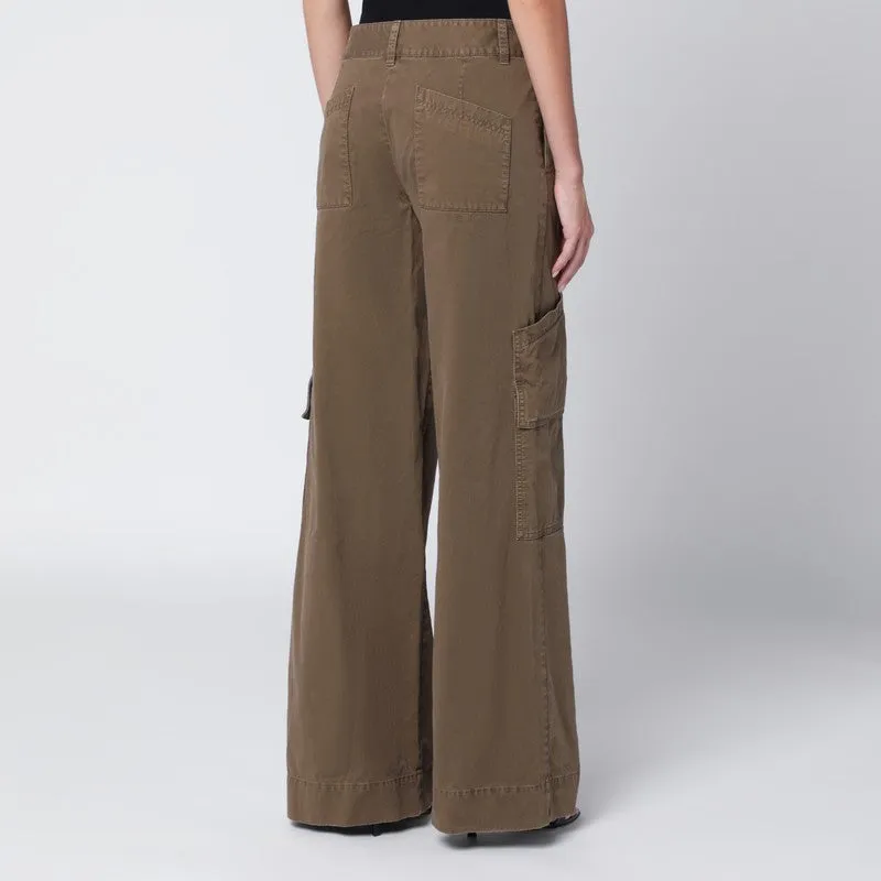 Brown Cotton Cargo Trousers sold by Wanan Luxury product image thumbnail 2