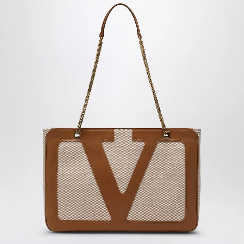 Medium Viva Superstar Bag In Natural/Spice Canvas sold by Wanan Luxury