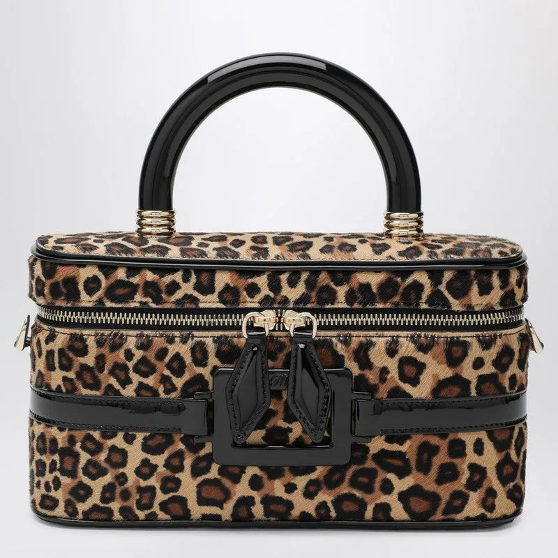 Belle Vivier Vanity Bag Leopard Print Pony Skin made by Roger Vivier