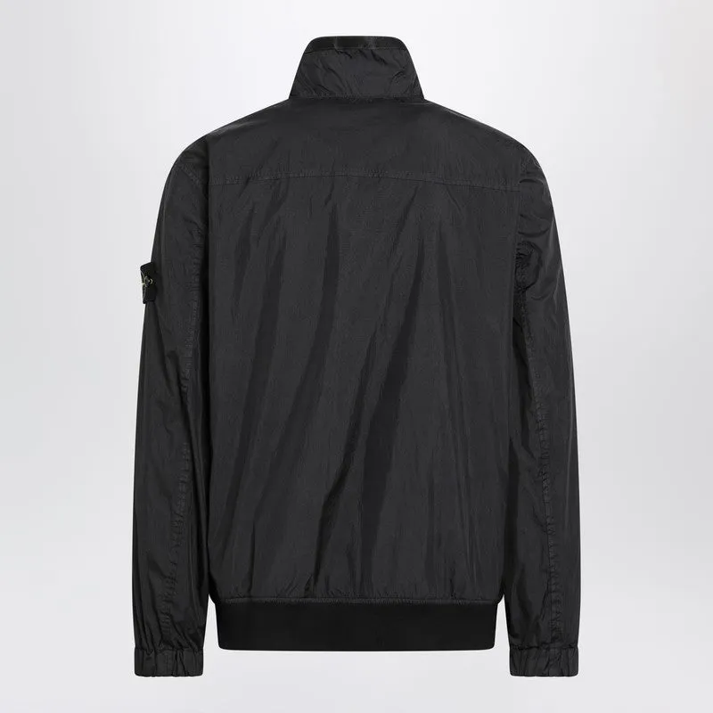 Black Nylon Zip-Up Jacket sold by Wanan Luxury product image thumbnail 2