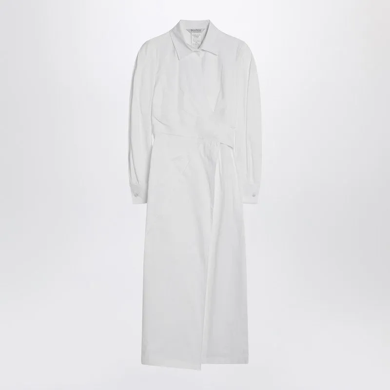 White Shirt Dress In Cotton Twill sold by Wanan Luxury