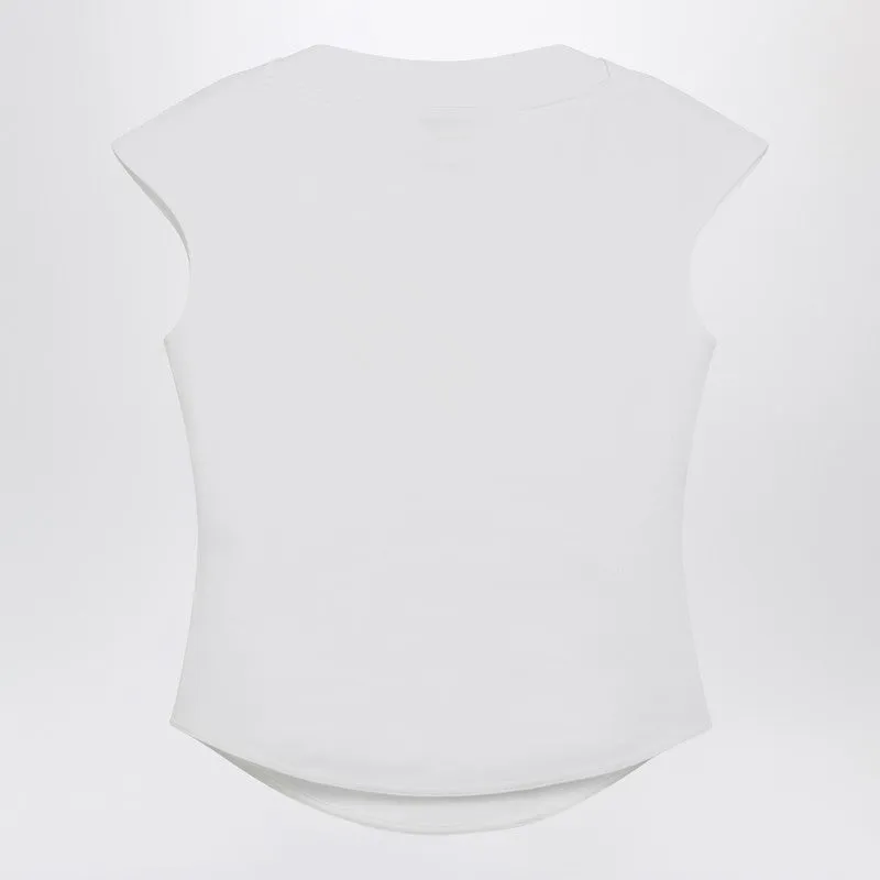 White Cotton T-Shirt sold by Wanan Luxury product image thumbnail 2