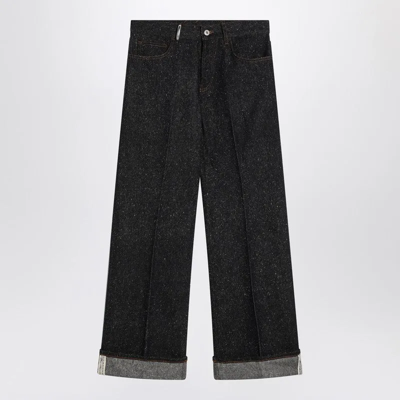 Indigo Jeans With Turn-Ups sold by Wanan Luxury