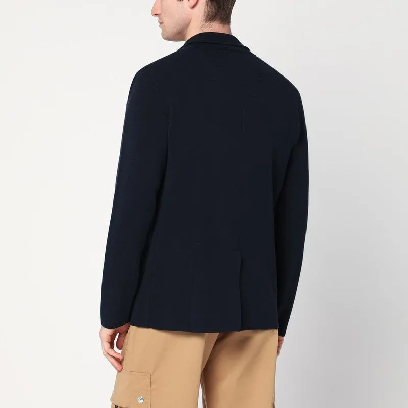 Navy Blue Cotton Jacket Cardigan sold by Wanan Luxury product image thumbnail 2