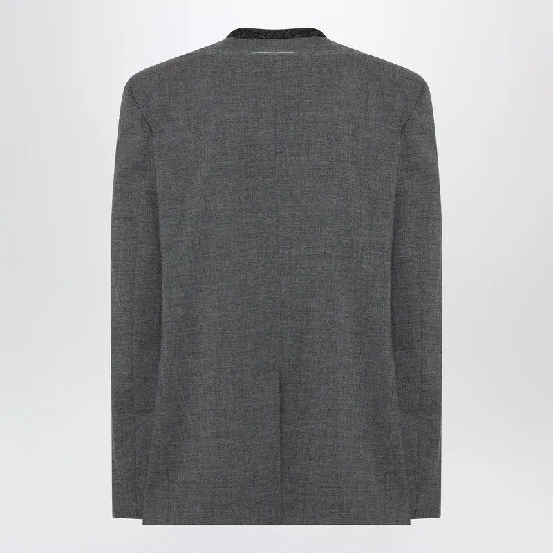 Grey Mélange Wool-Blend Jacket sold by Wanan Luxury product image thumbnail 2