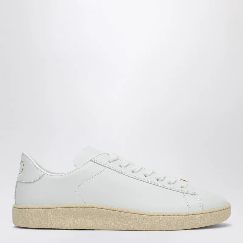 White Leather Royco Sneakers sold by Wanan Luxury