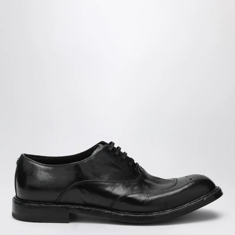 Washed Black Calfskin Lace-Up Shoe sold by Wanan Luxury
