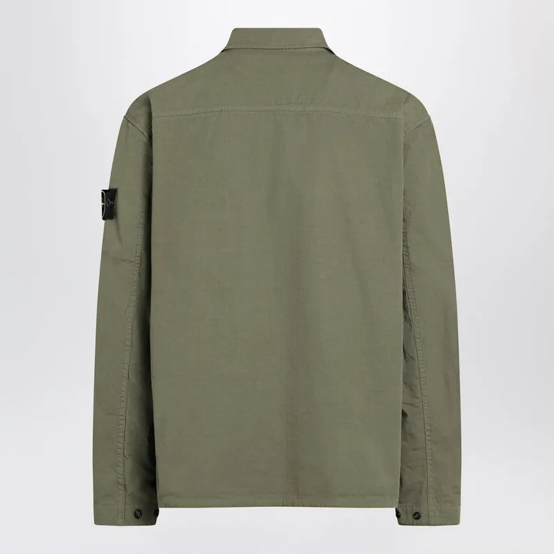 Military Green Zip-Up Shirt Jacket sold by Wanan Luxury product image thumbnail 2