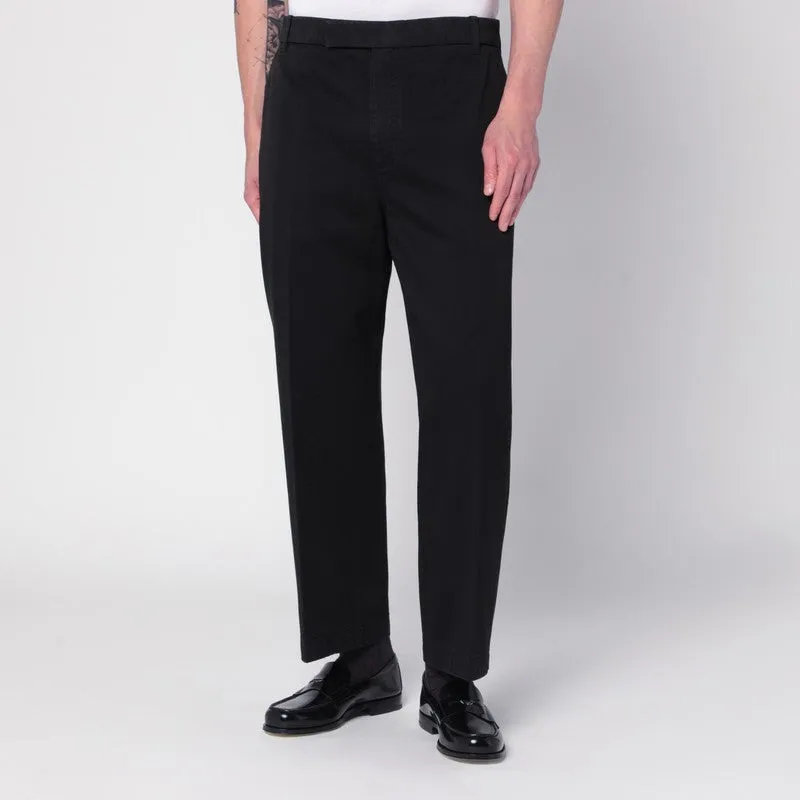 Black Cotton Trousers sold by Wanan Luxury