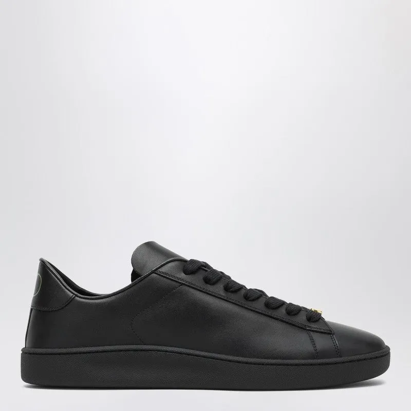 Black Leather Royco Sneakers sold by Wanan Luxury