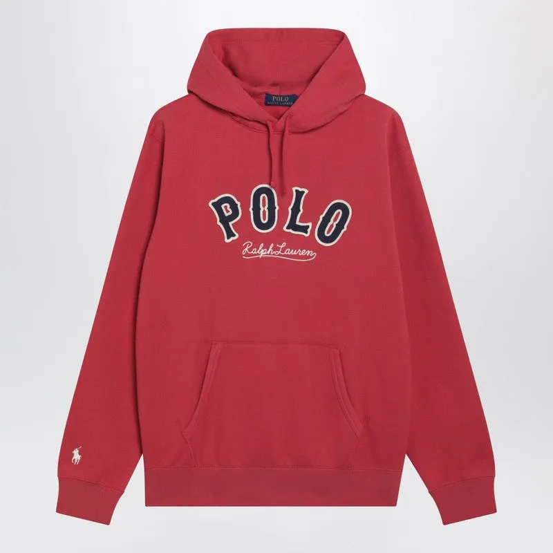 Red Hoodie With Embroidered Logo sold by Wanan Luxury