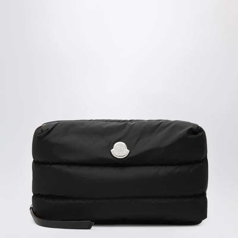 Caradoc Beauty Case In Quilted Black Nylon sold by Wanan Luxury