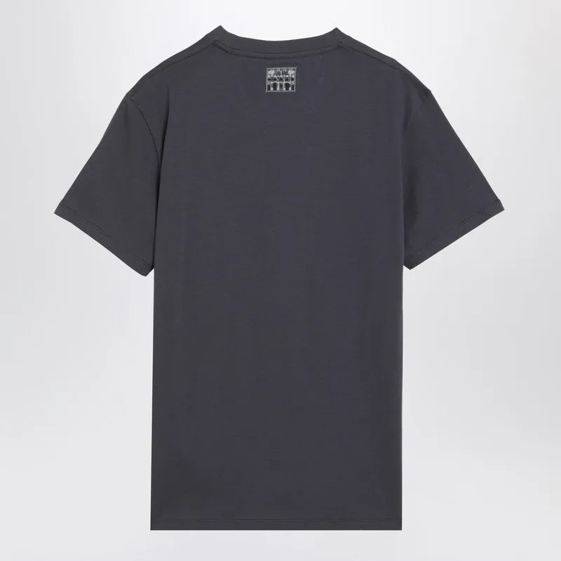 Slim-Fit Blue Cotton T-Shirt sold by Wanan Luxury product image thumbnail 2