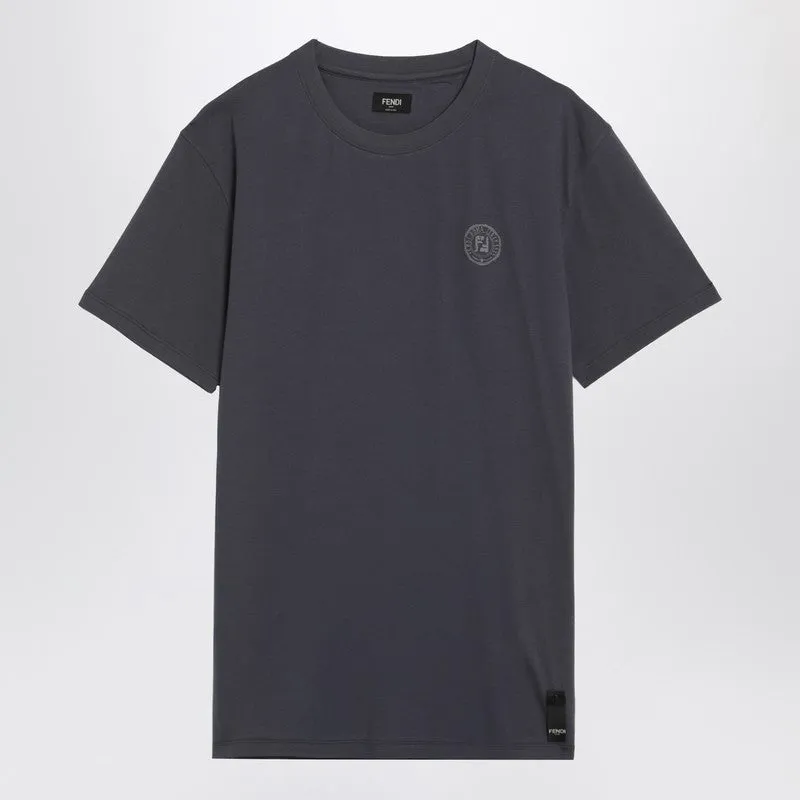 Slim-Fit Blue Cotton T-Shirt sold by Wanan Luxury