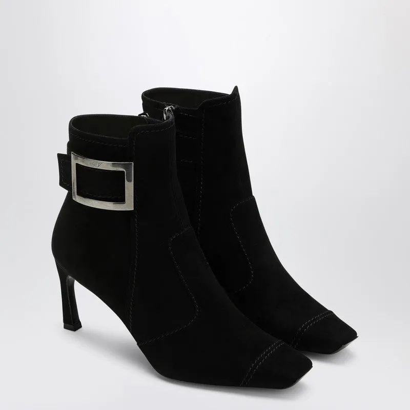 Black Trompette Suede Ankle Boot sold by Wanan Luxury