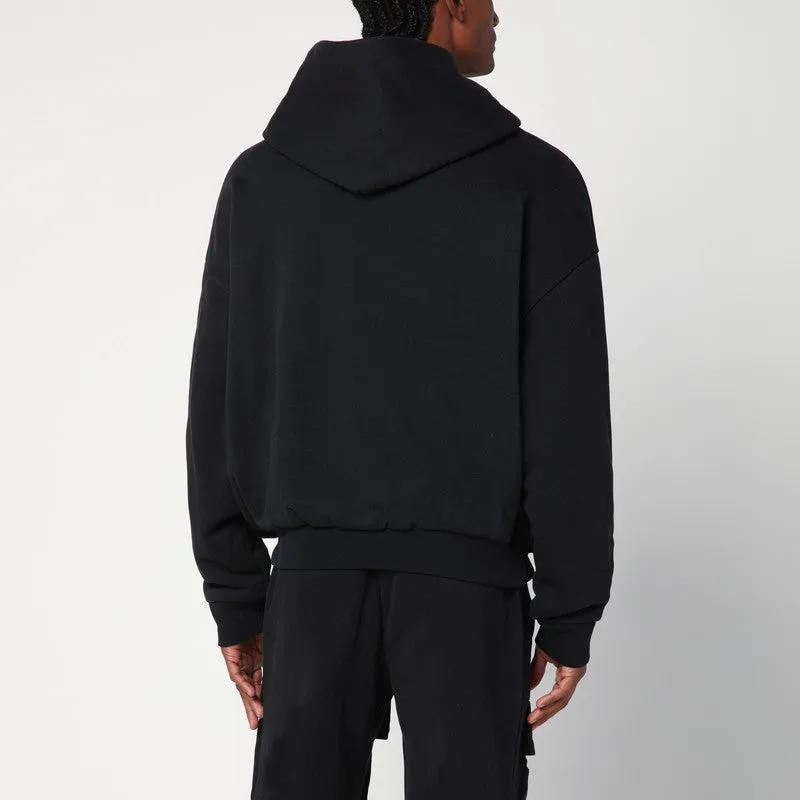 Black Zip Cotton Sweatshirt sold by Wanan Luxury product image thumbnail 2
