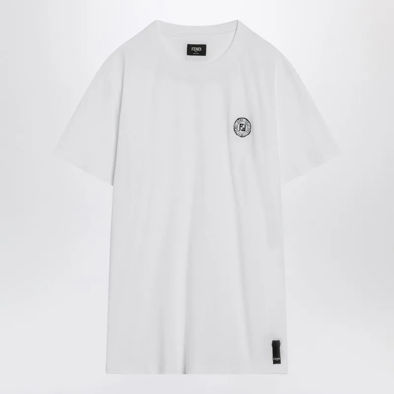 Slim-Fit White Cotton T-Shirt sold by Wanan Luxury