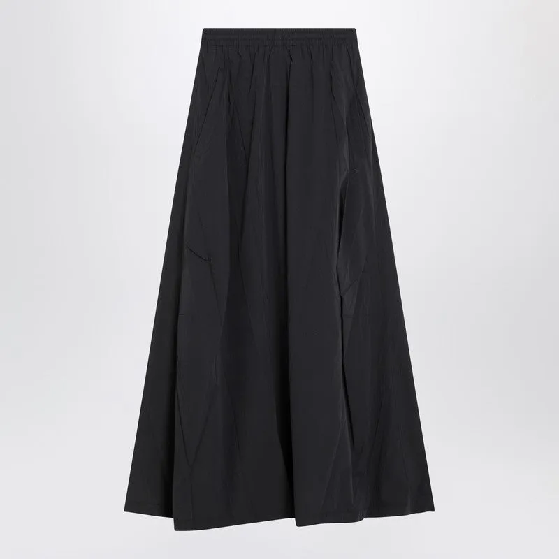 Black Washed Cotton Maxi Skirt sold by Wanan Luxury