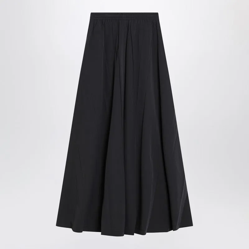 Black Washed Cotton Maxi Skirt sold by Wanan Luxury product image thumbnail 2