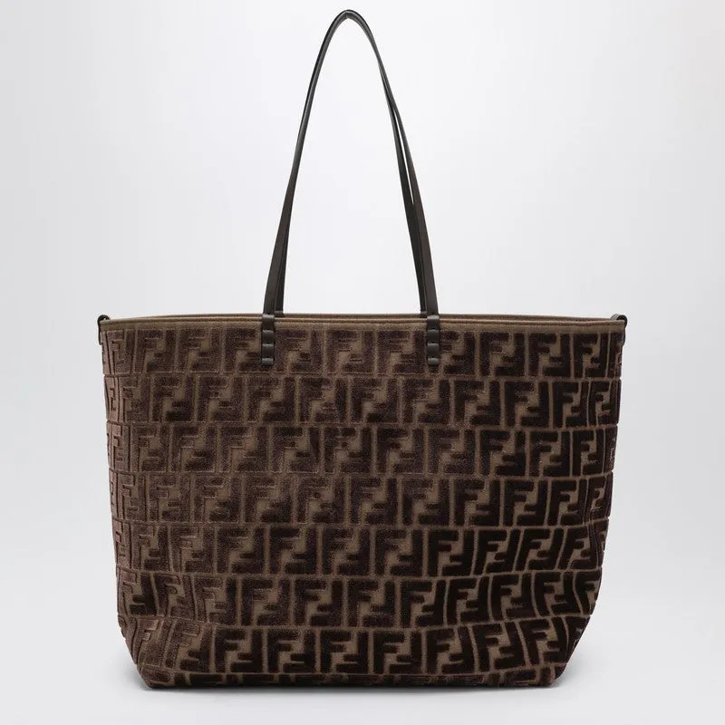 Large Roll Shopper Bag In Brown Embossed Ff sold by Wanan Luxury product image thumbnail 2