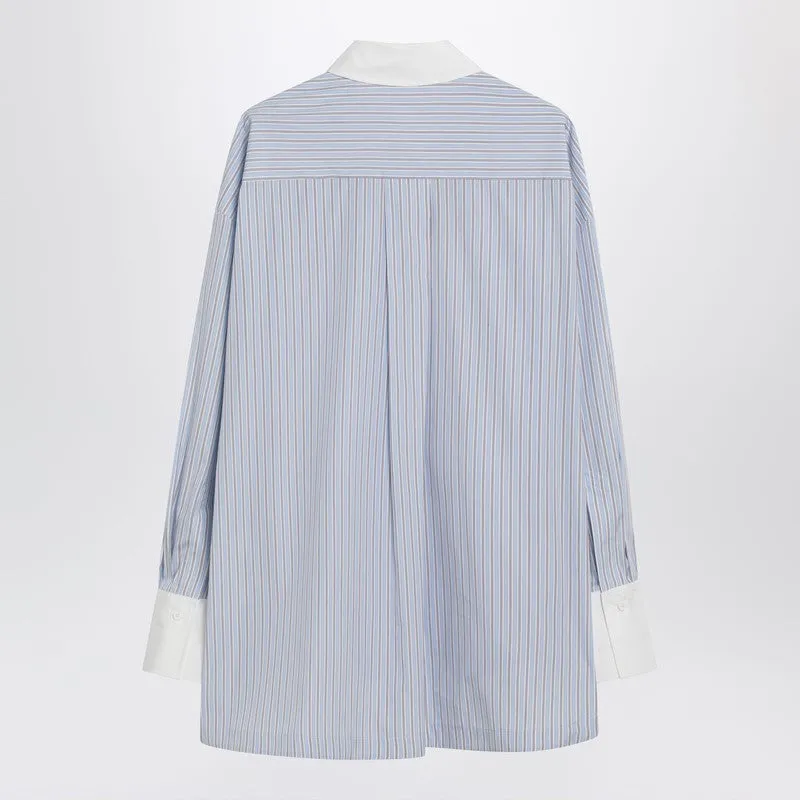 Light Blue/White Striped Shirt sold by Wanan Luxury product image thumbnail 2