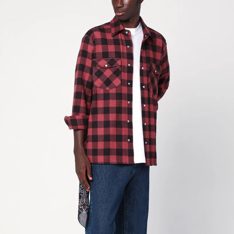 Antique Pink Plaid Wool Shirt made by destin