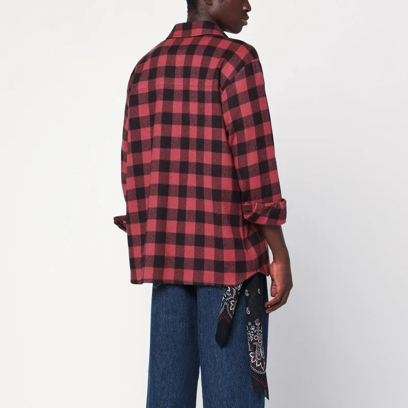 Antique Pink Plaid Wool Shirt sold by Wanan Luxury product image thumbnail 2