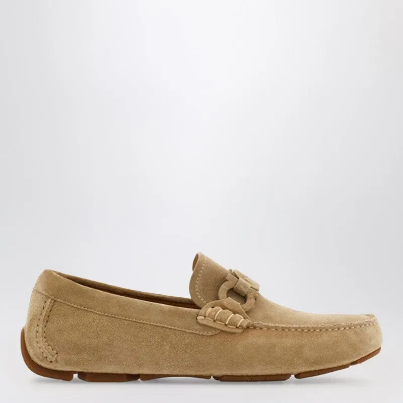 Safari-Colored Gancini Driver Loafer made by Salvatore Ferragamo