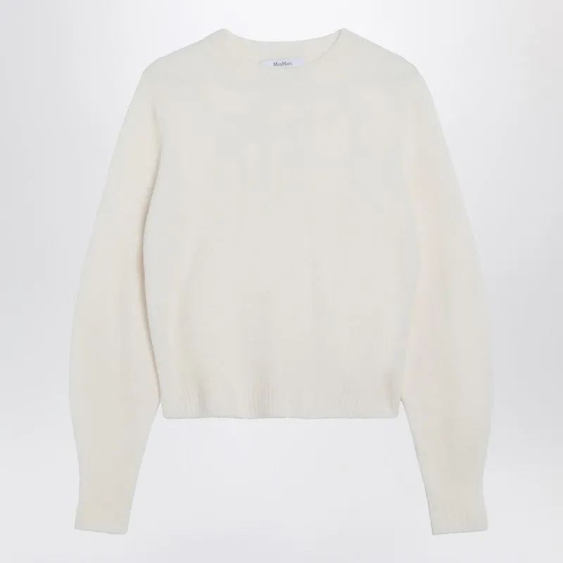 Ivory Sweater In Stretch Cashmere Knit sold by Wanan Luxury