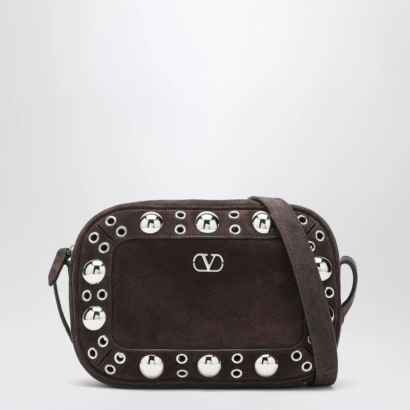 Nellcôte Bag Brown In Suede With Studs And Rivets sold by Wanan Luxury