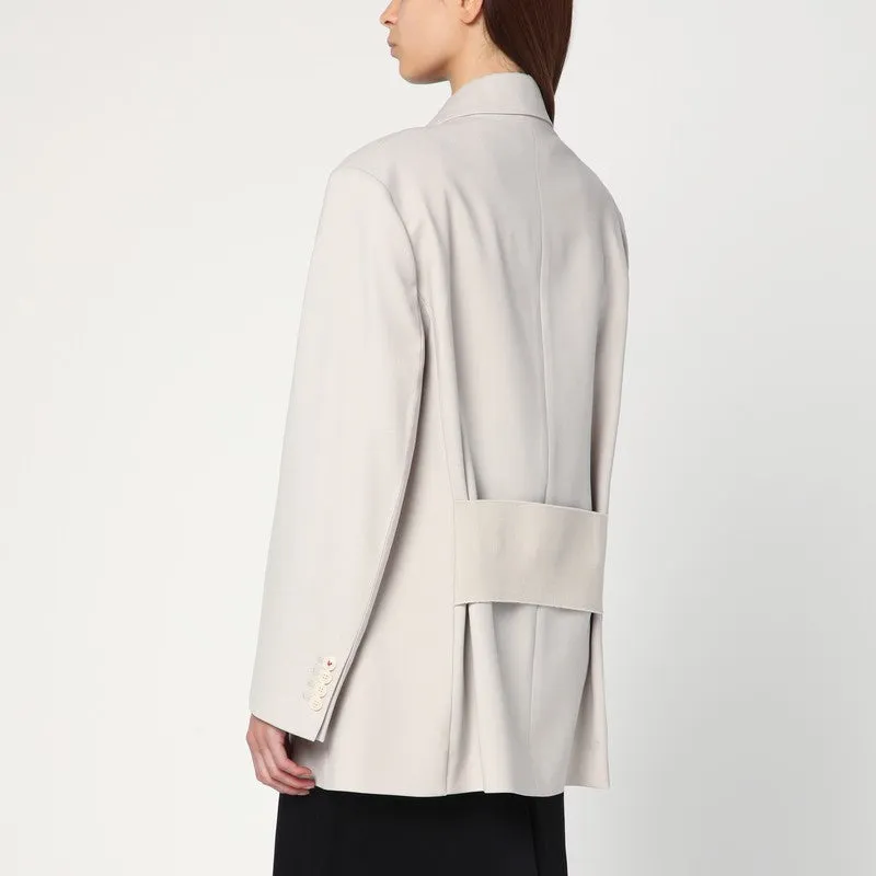 Pumice-Coloured Double-Breasted Jacket sold by Wanan Luxury product image thumbnail 2